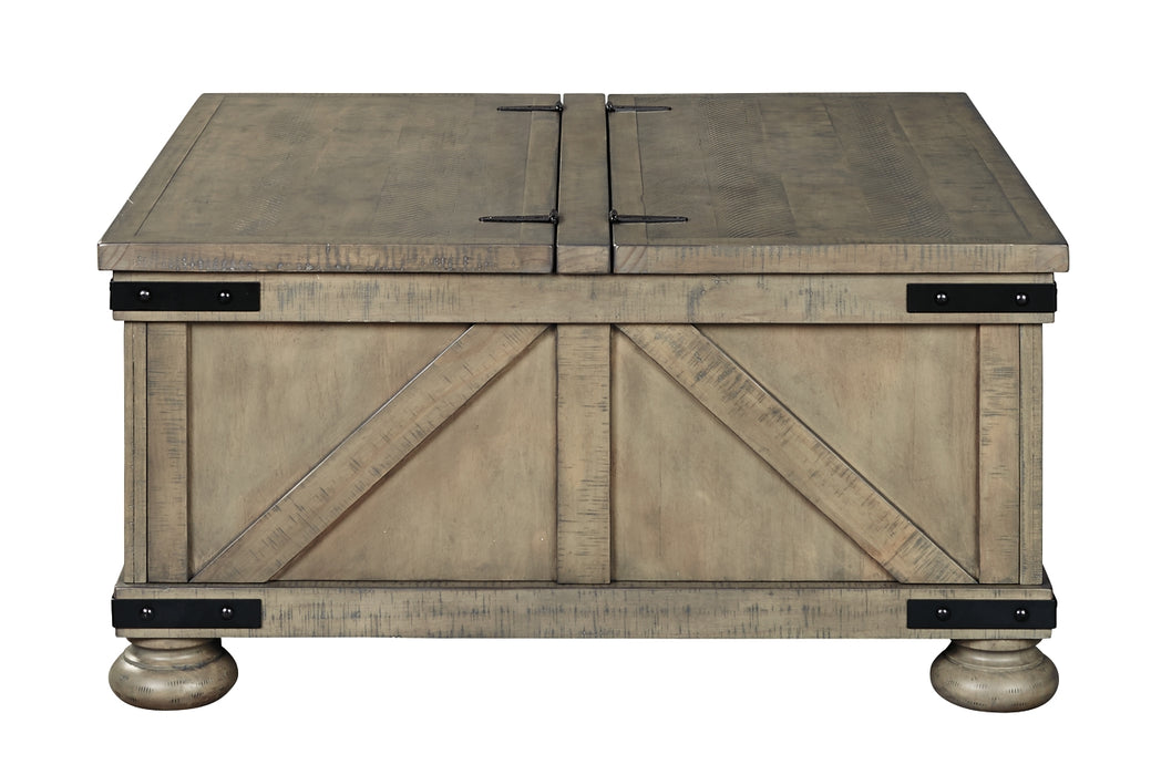 Aldwin Cocktail Table with Storage Factory Furniture Mattress & More - Online or In-Store at our Phillipsburg Location Serving Dayton, Eaton, and Greenville. Shop Now.