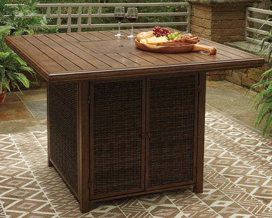 Paradise Trail Square Bar Table w/Fire Pit Factory Furniture Mattress & More - Online or In-Store at our Phillipsburg Location Serving Dayton, Eaton, and Greenville. Shop Now.