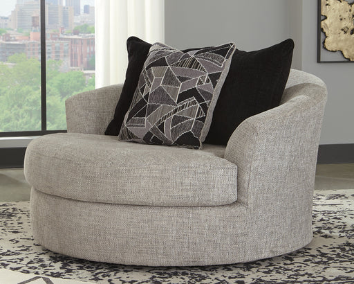 Megginson Oversized Round Swivel Chair Factory Furniture Mattress & More - Online or In-Store at our Phillipsburg Location Serving Dayton, Eaton, and Greenville. Shop Now.