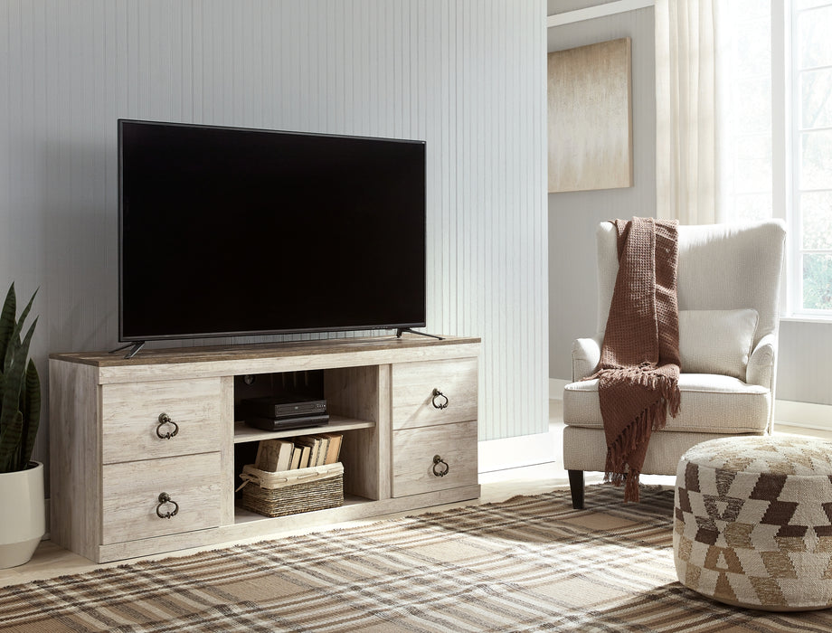 Willowton LG TV Stand w/Fireplace Option Factory Furniture Mattress & More - Online or In-Store at our Phillipsburg Location Serving Dayton, Eaton, and Greenville. Shop Now.