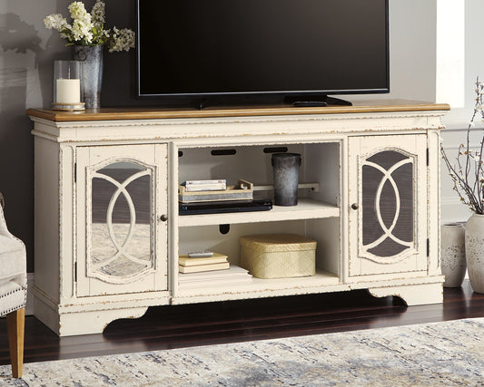 Realyn XL TV Stand w/Fireplace Option Factory Furniture Mattress & More - Online or In-Store at our Phillipsburg Location Serving Dayton, Eaton, and Greenville. Shop Now.
