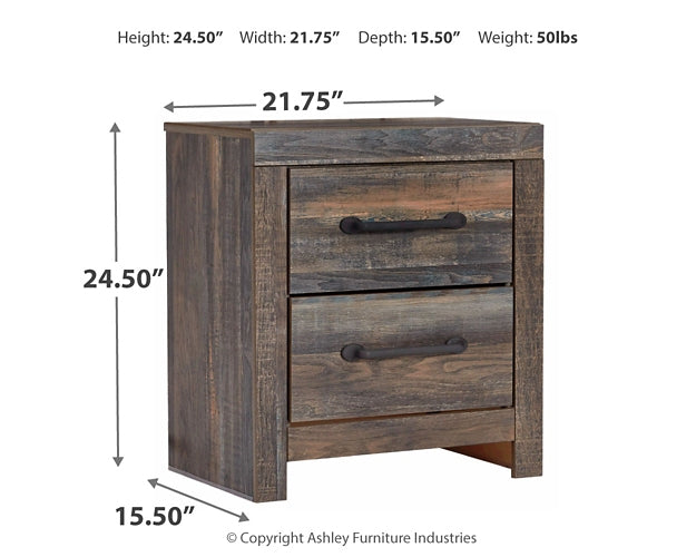 Drystan Two Drawer Night Stand Factory Furniture Mattress & More - Online or In-Store at our Phillipsburg Location Serving Dayton, Eaton, and Greenville. Shop Now.