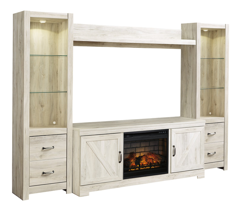 Bellaby 4-Piece Entertainment Center with Electric Fireplace Factory Furniture Mattress & More - Online or In-Store at our Phillipsburg Location Serving Dayton, Eaton, and Greenville. Shop Now.