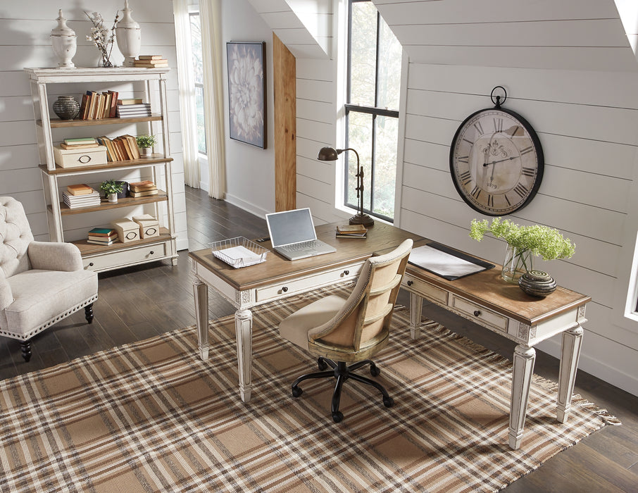 Realyn 2-Piece Home Office Desk Factory Furniture Mattress & More - Online or In-Store at our Phillipsburg Location Serving Dayton, Eaton, and Greenville. Shop Now.