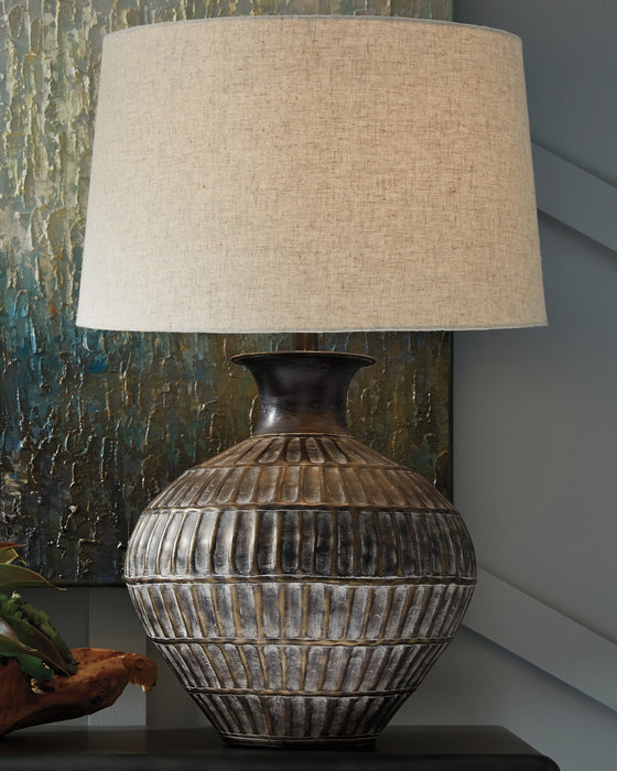 Magan Metal Table Lamp (1/CN) Factory Furniture Mattress & More - Online or In-Store at our Phillipsburg Location Serving Dayton, Eaton, and Greenville. Shop Now.