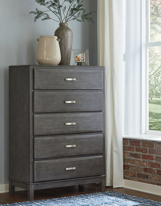 Caitbrook Five Drawer Chest Factory Furniture Mattress & More - Online or In-Store at our Phillipsburg Location Serving Dayton, Eaton, and Greenville. Shop Now.