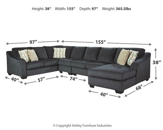 Eltmann 4-Piece Sectional with Chaise Factory Furniture Mattress & More - Online or In-Store at our Phillipsburg Location Serving Dayton, Eaton, and Greenville. Shop Now.