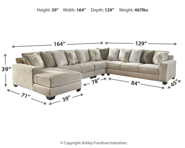 Ardsley 5-Piece Sectional with Chaise Factory Furniture Mattress & More - Online or In-Store at our Phillipsburg Location Serving Dayton, Eaton, and Greenville. Shop Now.