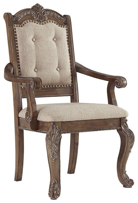 Charmond Dining UPH Arm Chair (2/CN) Factory Furniture Mattress & More - Online or In-Store at our Phillipsburg Location Serving Dayton, Eaton, and Greenville. Shop Now.