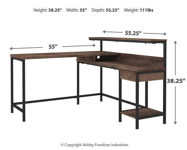 Arlenbry L-Desk with Storage Factory Furniture Mattress & More - Online or In-Store at our Phillipsburg Location Serving Dayton, Eaton, and Greenville. Shop Now.