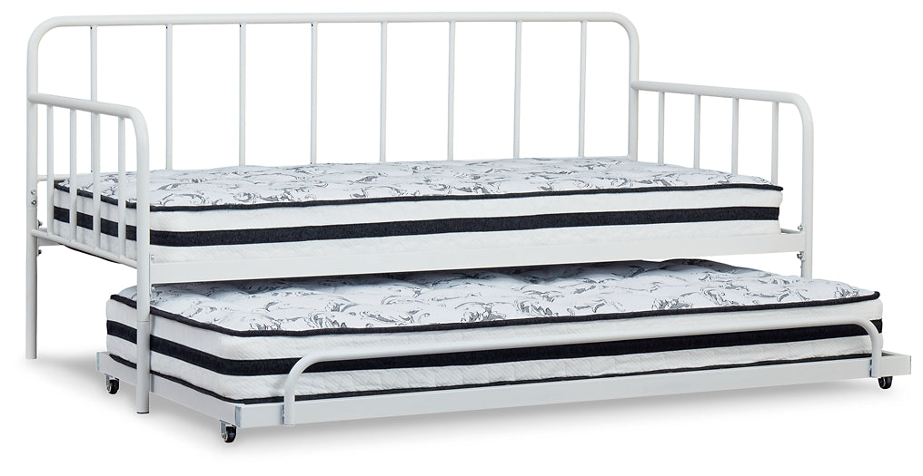 Trentlore Twin Metal Day Bed with Trundle Factory Furniture Mattress & More - Online or In-Store at our Phillipsburg Location Serving Dayton, Eaton, and Greenville. Shop Now.