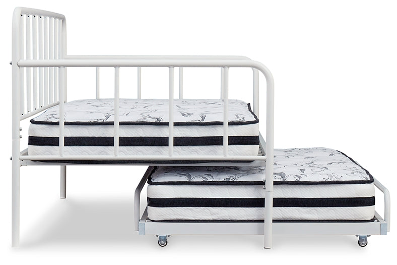 Trentlore Twin Metal Day Bed with Trundle Factory Furniture Mattress & More - Online or In-Store at our Phillipsburg Location Serving Dayton, Eaton, and Greenville. Shop Now.