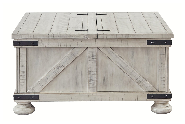 Carynhurst Cocktail Table with Storage Factory Furniture Mattress & More - Online or In-Store at our Phillipsburg Location Serving Dayton, Eaton, and Greenville. Shop Now.