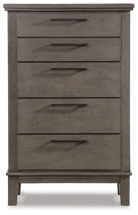 Hallanden Five Drawer Chest Factory Furniture Mattress & More - Online or In-Store at our Phillipsburg Location Serving Dayton, Eaton, and Greenville. Shop Now.