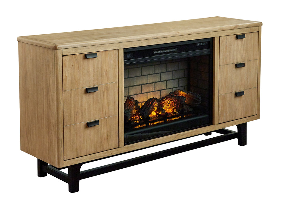 Freslowe TV Stand with Electric Fireplace Factory Furniture Mattress & More - Online or In-Store at our Phillipsburg Location Serving Dayton, Eaton, and Greenville. Shop Now.