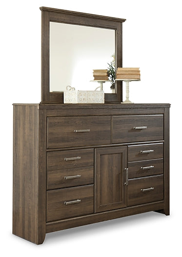 Juararo Queen Poster Bed with Mirrored Dresser and 2 Nightstands Factory Furniture Mattress & More - Online or In-Store at our Phillipsburg Location Serving Dayton, Eaton, and Greenville. Shop Now.