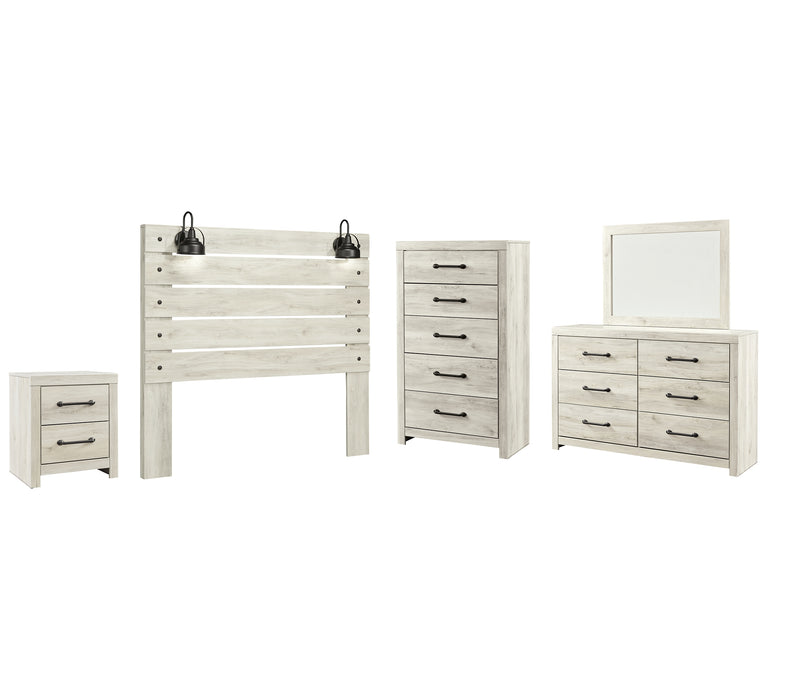 Cambeck Queen Panel Headboard with Mirrored Dresser, Chest and Nightstand Factory Furniture Mattress & More - Online or In-Store at our Phillipsburg Location Serving Dayton, Eaton, and Greenville. Shop Now.