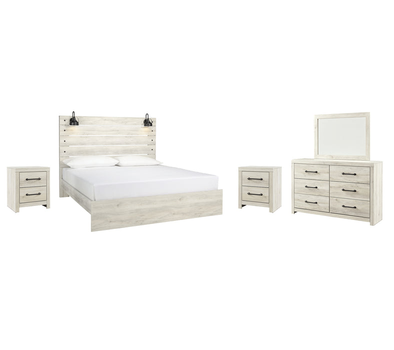 Cambeck King Panel Bed with Mirrored Dresser and 2 Nightstands Factory Furniture Mattress & More - Online or In-Store at our Phillipsburg Location Serving Dayton, Eaton, and Greenville. Shop Now.