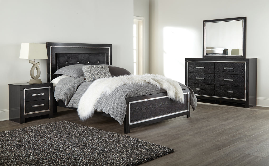 Kaydell Queen Upholstered Panel Bed with Mirrored Dresser Factory Furniture Mattress & More - Online or In-Store at our Phillipsburg Location Serving Dayton, Eaton, and Greenville. Shop Now.