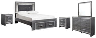 Lodanna Full Panel Bed with 2 Storage Drawers with Mirrored Dresser and 2 Nightstands Factory Furniture Mattress & More - Online or In-Store at our Phillipsburg Location Serving Dayton, Eaton, and Greenville. Shop Now.