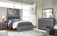 Lodanna Queen Panel Bed with 2 Storage Drawers with Mirrored Dresser and Chest Factory Furniture Mattress & More - Online or In-Store at our Phillipsburg Location Serving Dayton, Eaton, and Greenville. Shop Now.