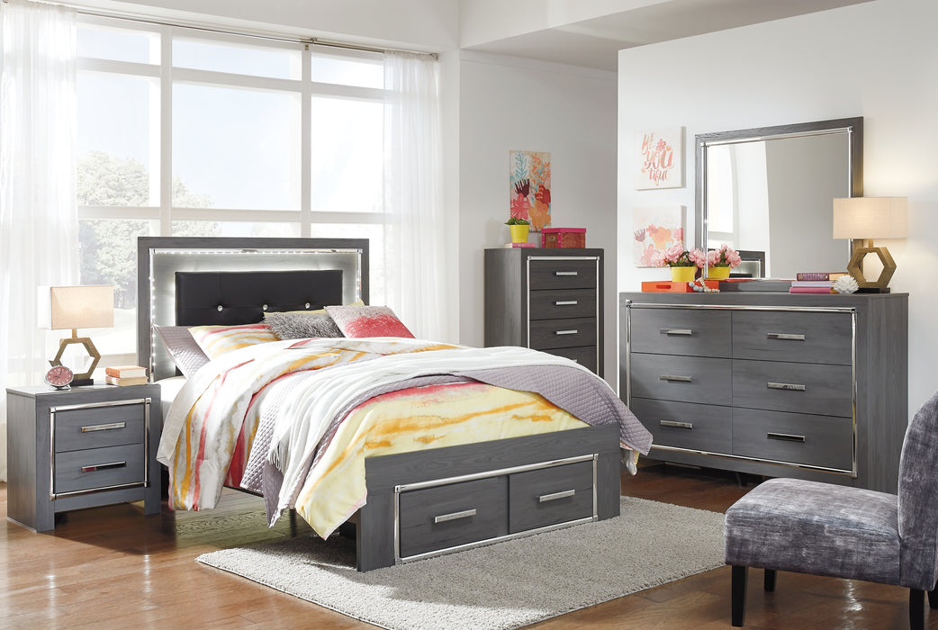 Lodanna Full Panel Bed with 2 Storage Drawers with Mirrored Dresser, Chest and Nightstand Factory Furniture Mattress & More - Online or In-Store at our Phillipsburg Location Serving Dayton, Eaton, and Greenville. Shop Now.