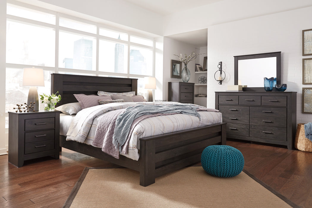 Brinxton King Panel Bed with Mirrored Dresser and Chest Factory Furniture Mattress & More - Online or In-Store at our Phillipsburg Location Serving Dayton, Eaton, and Greenville. Shop Now.