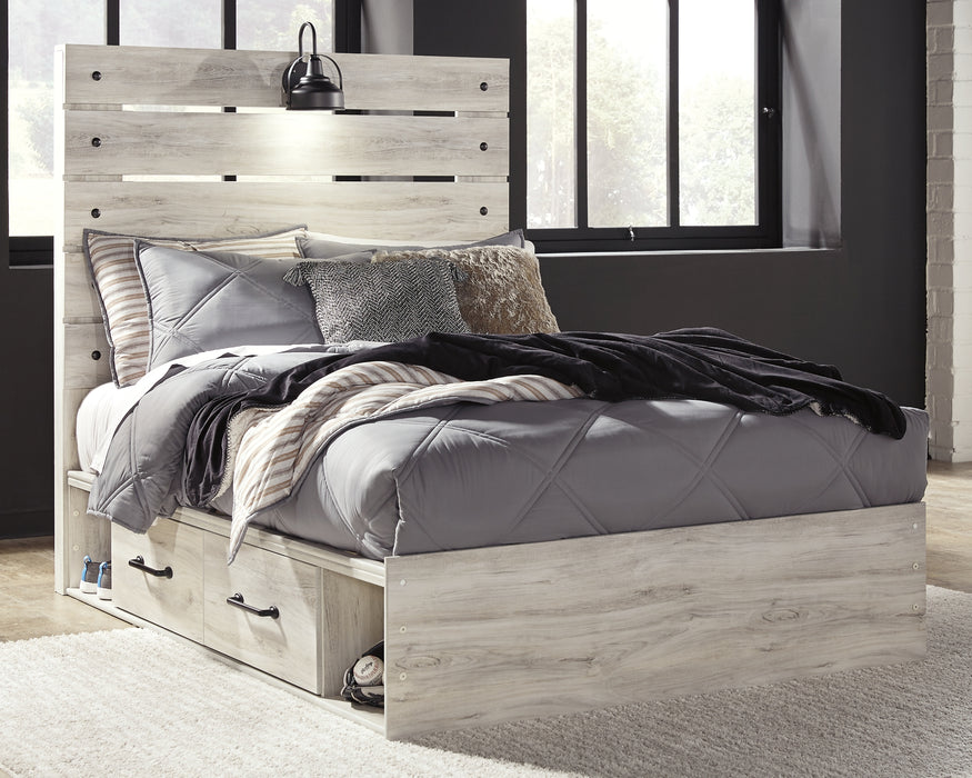 Cambeck Queen Panel Bed with 2 Storage Drawers with Mirrored Dresser and 2 Nightstands Factory Furniture Mattress & More - Online or In-Store at our Phillipsburg Location Serving Dayton, Eaton, and Greenville. Shop Now.