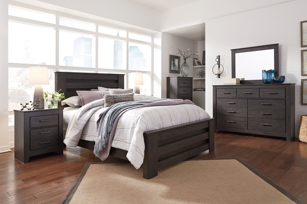 Brinxton Queen Panel Bed with Mirrored Dresser and 2 Nightstands Factory Furniture Mattress & More - Online or In-Store at our Phillipsburg Location Serving Dayton, Eaton, and Greenville. Shop Now.