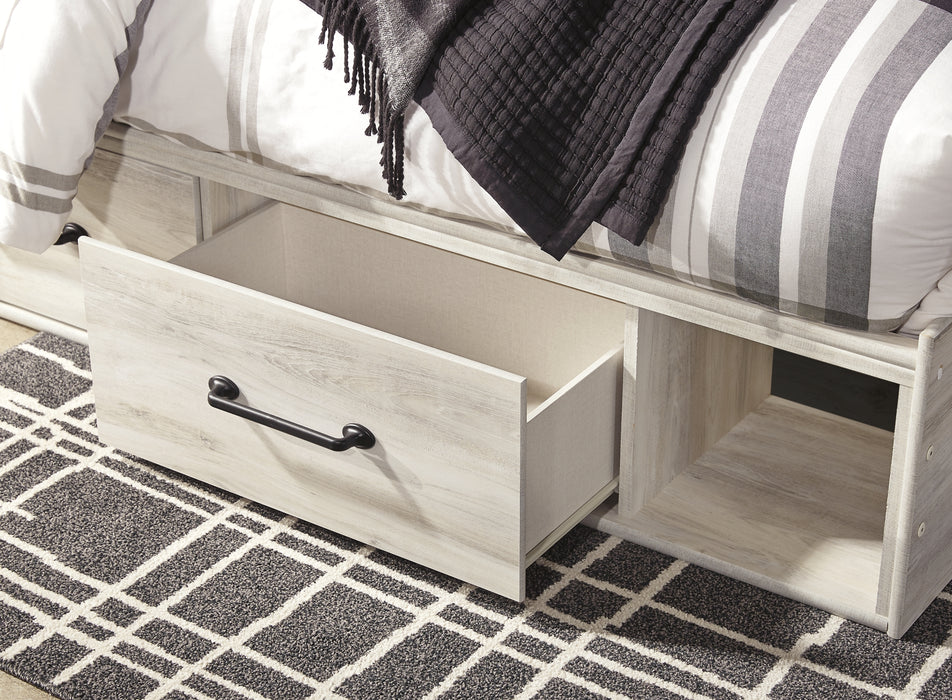 Cambeck King Panel Bed with 2 Storage Drawers with Mirrored Dresser, Chest and Nightstand Factory Furniture Mattress & More - Online or In-Store at our Phillipsburg Location Serving Dayton, Eaton, and Greenville. Shop Now.