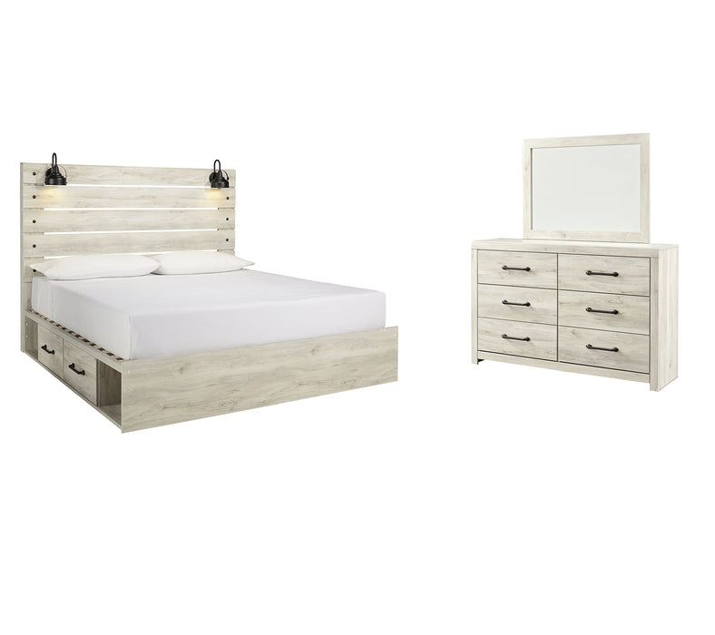 Cambeck Queen Panel Bed with 2 Storage Drawers with Mirrored Dresser Factory Furniture Mattress & More - Online or In-Store at our Phillipsburg Location Serving Dayton, Eaton, and Greenville. Shop Now.