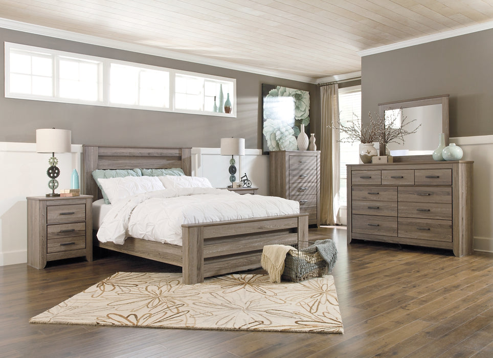Zelen Queen Panel Bed with Mirrored Dresser, Chest and Nightstand Factory Furniture Mattress & More - Online or In-Store at our Phillipsburg Location Serving Dayton, Eaton, and Greenville. Shop Now.