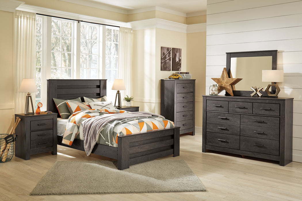 Brinxton Full Panel Bed with Mirrored Dresser, Chest and Nightstand Factory Furniture Mattress & More - Online or In-Store at our Phillipsburg Location Serving Dayton, Eaton, and Greenville. Shop Now.