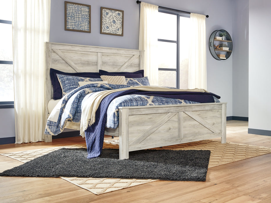 Bellaby Queen Crossbuck Panel Bed with Mirrored Dresser and Chest Factory Furniture Mattress & More - Online or In-Store at our Phillipsburg Location Serving Dayton, Eaton, and Greenville. Shop Now.