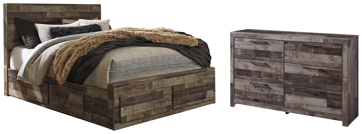 Derekson Queen Panel Bed with 6 Storage Drawers with Dresser Factory Furniture Mattress & More - Online or In-Store at our Phillipsburg Location Serving Dayton, Eaton, and Greenville. Shop Now.