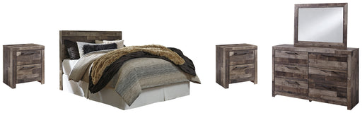 Derekson Queen/Full Panel Headboard with Mirrored Dresser and 2 Nightstands Factory Furniture Mattress & More - Online or In-Store at our Phillipsburg Location Serving Dayton, Eaton, and Greenville. Shop Now.