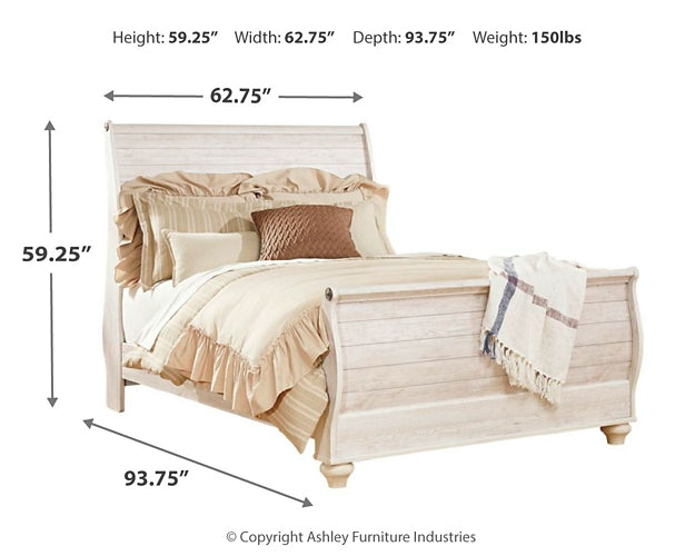 Willowton King Sleigh Bed with Mirrored Dresser and 2 Nightstands Factory Furniture Mattress & More - Online or In-Store at our Phillipsburg Location Serving Dayton, Eaton, and Greenville. Shop Now.