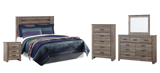 Zelen Queen/Full Panel Headboard with Mirrored Dresser, Chest and Nightstand Factory Furniture Mattress & More - Online or In-Store at our Phillipsburg Location Serving Dayton, Eaton, and Greenville. Shop Now.
