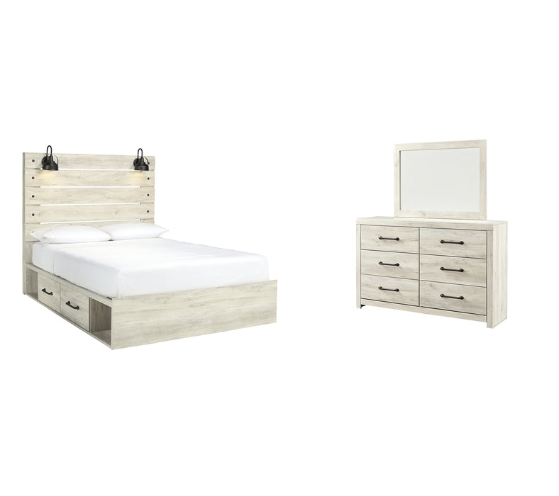 Cambeck Queen Panel Bed with 2 Storage Drawers with Mirrored Dresser Factory Furniture Mattress & More - Online or In-Store at our Phillipsburg Location Serving Dayton, Eaton, and Greenville. Shop Now.
