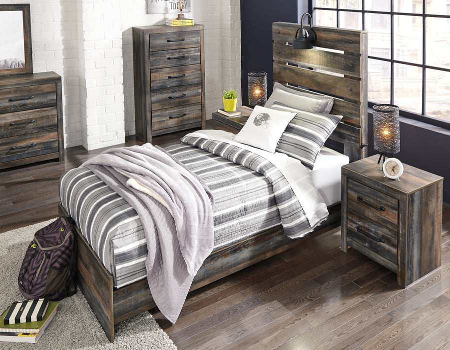 Drystan Twin Panel Bed with Mirrored Dresser and 2 Nightstands Factory Furniture Mattress & More - Online or In-Store at our Phillipsburg Location Serving Dayton, Eaton, and Greenville. Shop Now.