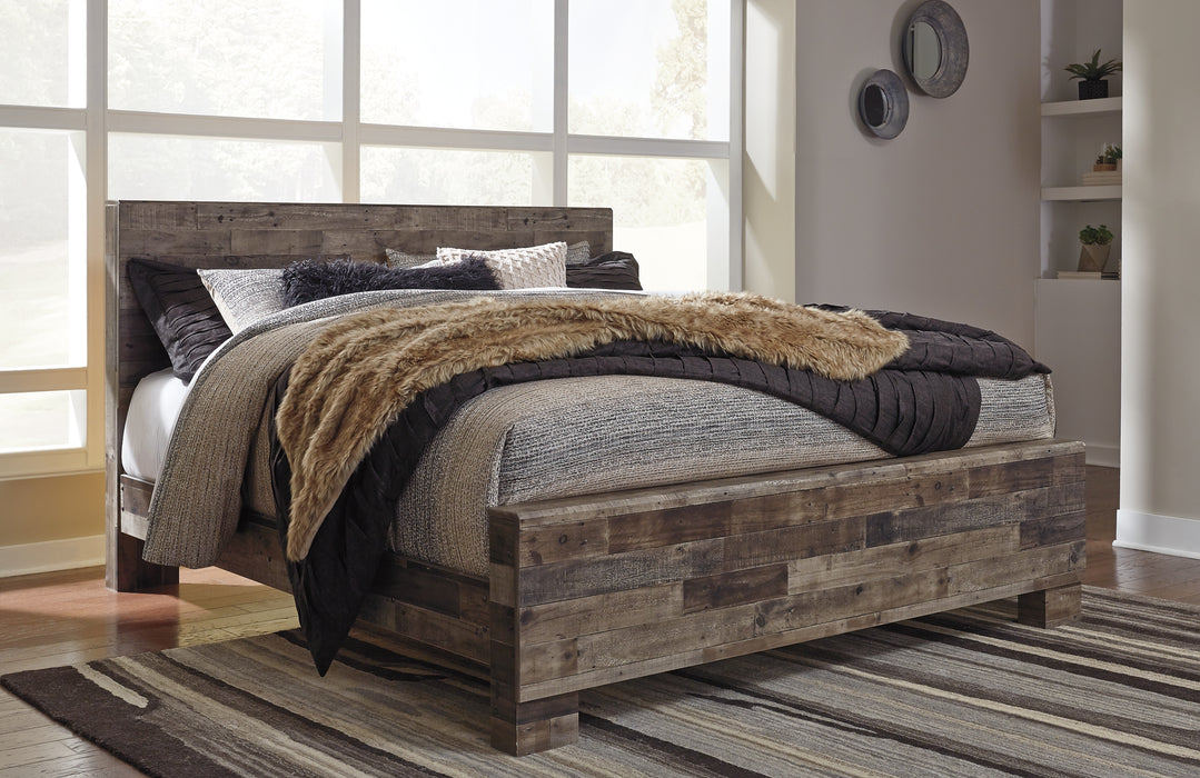 Derekson King Panel Bed with Dresser Factory Furniture Mattress & More - Online or In-Store at our Phillipsburg Location Serving Dayton, Eaton, and Greenville. Shop Now.