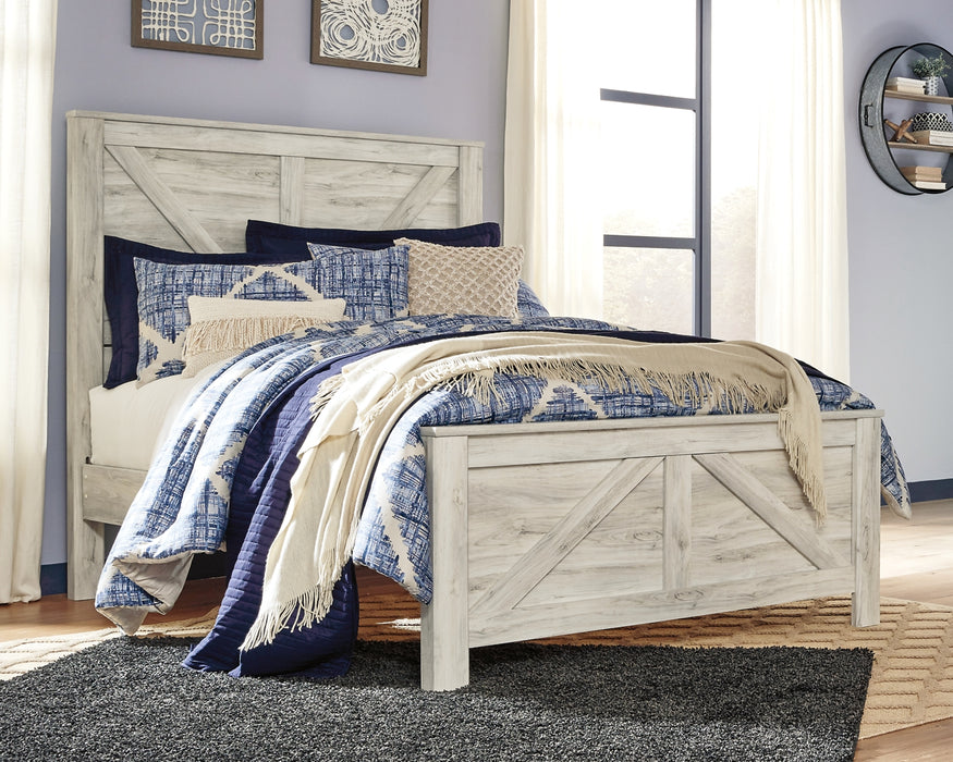 Bellaby Queen Crossbuck Panel Bed with Mirrored Dresser Factory Furniture Mattress & More - Online or In-Store at our Phillipsburg Location Serving Dayton, Eaton, and Greenville. Shop Now.