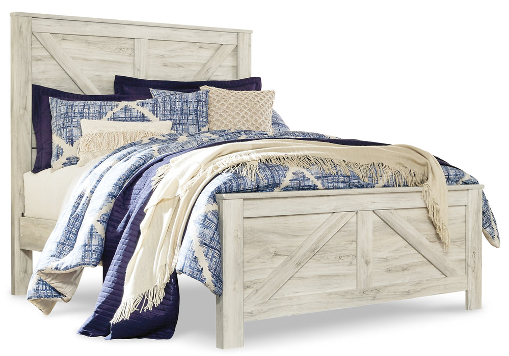 Bellaby Queen Crossbuck Panel Bed with Mirrored Dresser, Chest and 2 Nightstands Factory Furniture Mattress & More - Online or In-Store at our Phillipsburg Location Serving Dayton, Eaton, and Greenville. Shop Now.