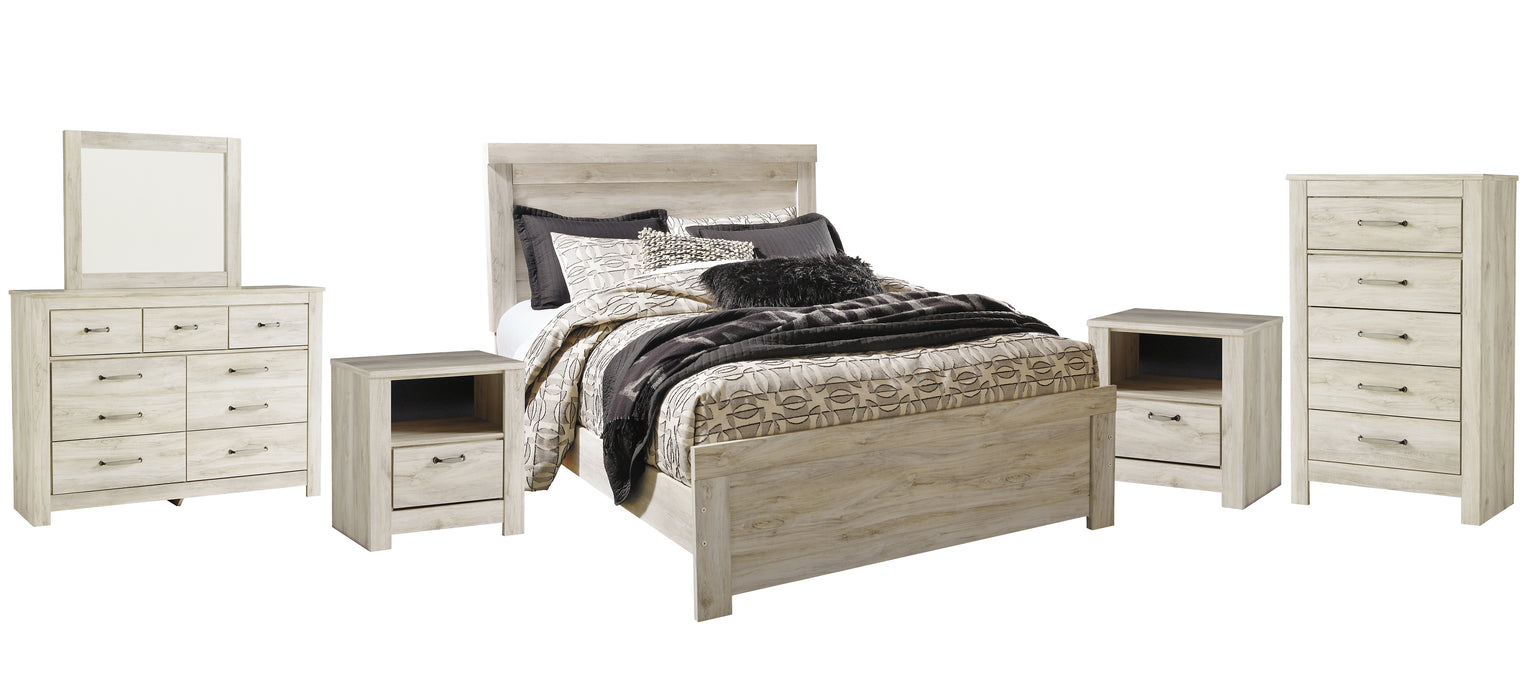 Bellaby Queen Panel Bed with Mirrored Dresser, Chest and 2 Nightstands Factory Furniture Mattress & More - Online or In-Store at our Phillipsburg Location Serving Dayton, Eaton, and Greenville. Shop Now.