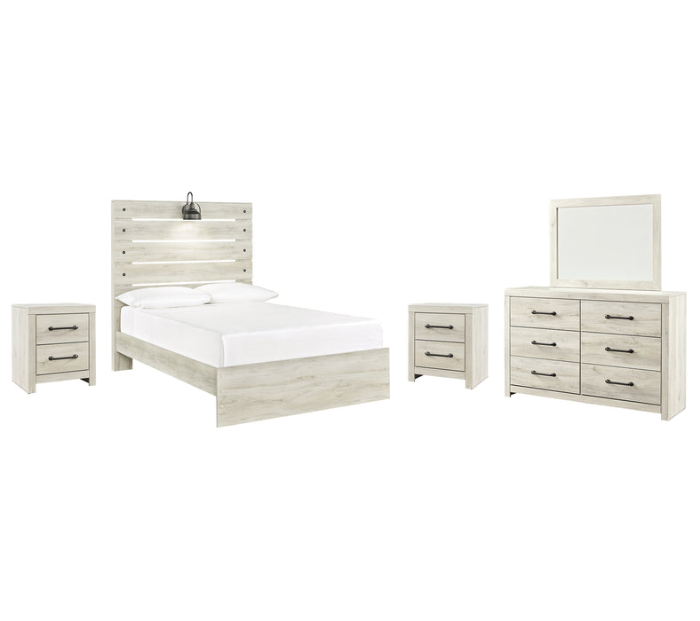 Cambeck Full Panel Bed with Mirrored Dresser and 2 Nightstands Factory Furniture Mattress & More - Online or In-Store at our Phillipsburg Location Serving Dayton, Eaton, and Greenville. Shop Now.