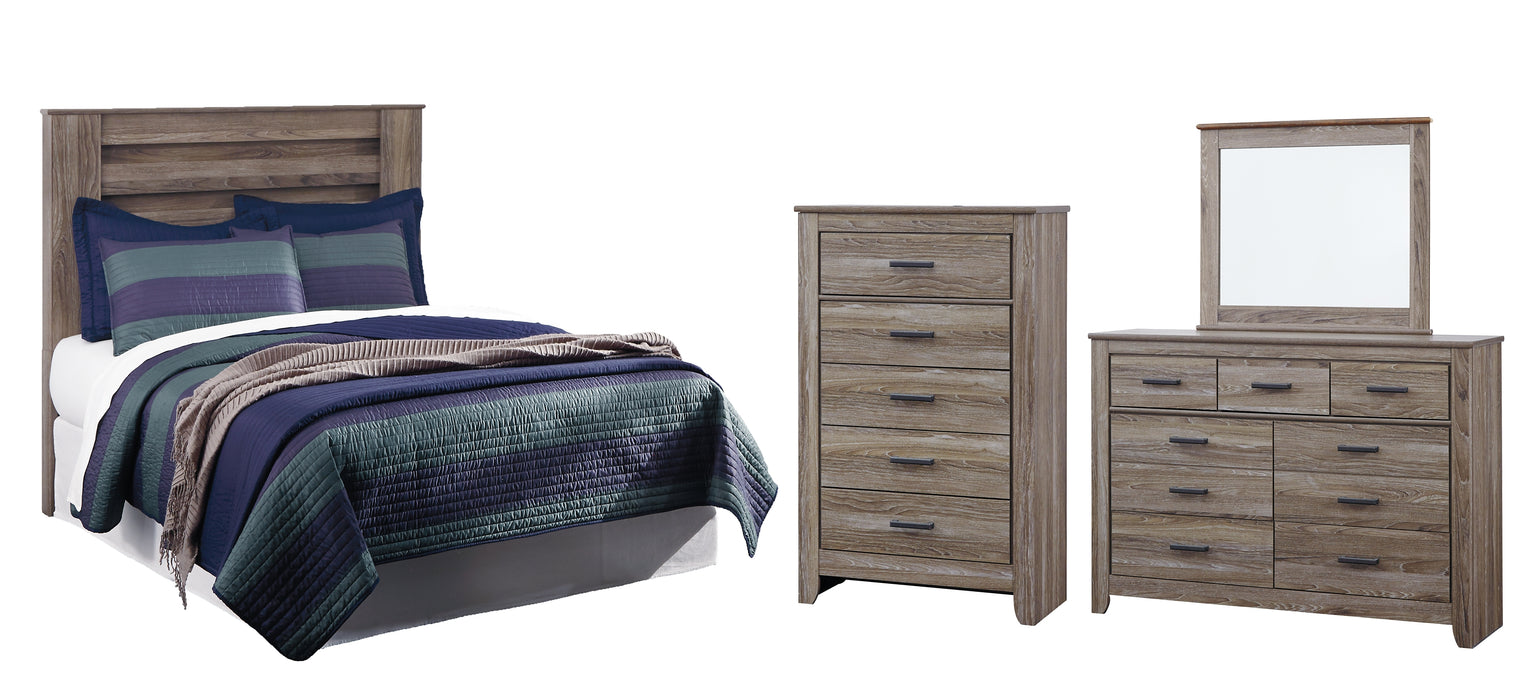Zelen Queen/Full Panel Headboard with Mirrored Dresser and Chest Factory Furniture Mattress & More - Online or In-Store at our Phillipsburg Location Serving Dayton, Eaton, and Greenville. Shop Now.