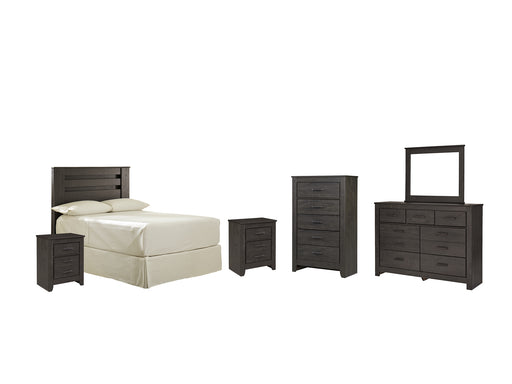 Brinxton Full Panel Headboard with Mirrored Dresser, Chest and 2 Nightstands Factory Furniture Mattress & More - Online or In-Store at our Phillipsburg Location Serving Dayton, Eaton, and Greenville. Shop Now.