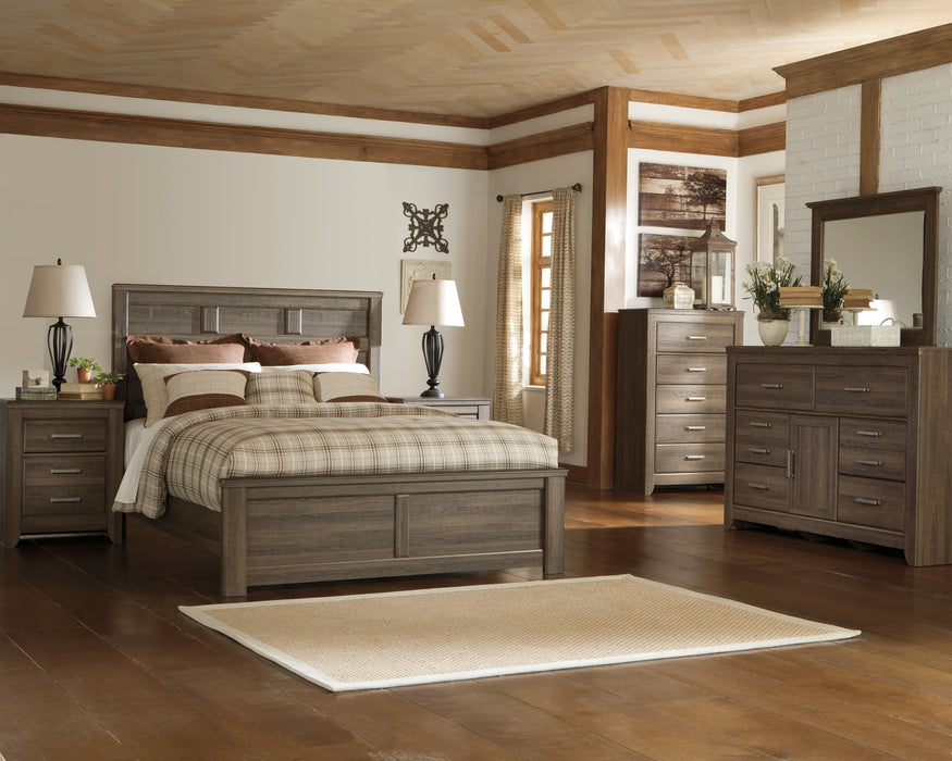 Juararo Queen Panel Bed with Mirrored Dresser Factory Furniture Mattress & More - Online or In-Store at our Phillipsburg Location Serving Dayton, Eaton, and Greenville. Shop Now.