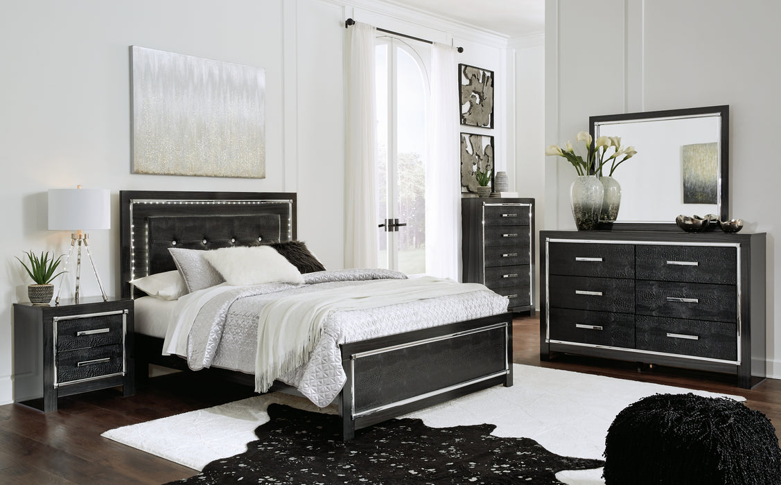 Kaydell Queen/Full Upholstered Panel Headboard with Mirrored Dresser and 2 Nightstands Factory Furniture Mattress & More - Online or In-Store at our Phillipsburg Location Serving Dayton, Eaton, and Greenville. Shop Now.