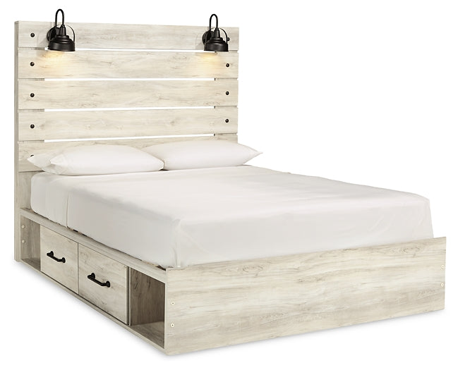 Cambeck Queen Panel Bed with 4 Storage Drawers with Mirrored Dresser Factory Furniture Mattress & More - Online or In-Store at our Phillipsburg Location Serving Dayton, Eaton, and Greenville. Shop Now.
